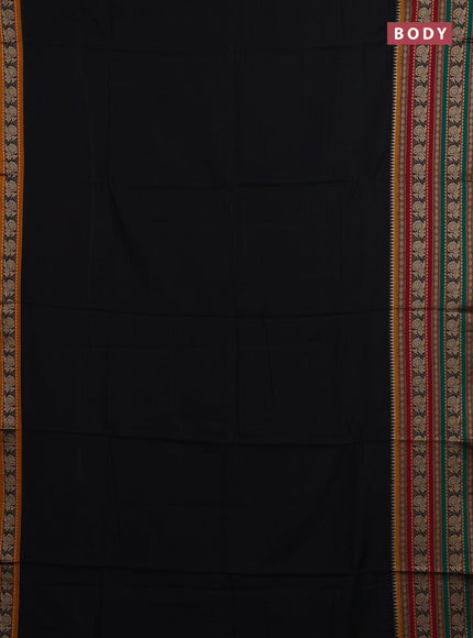 Black Narayanpet Cotton Saree