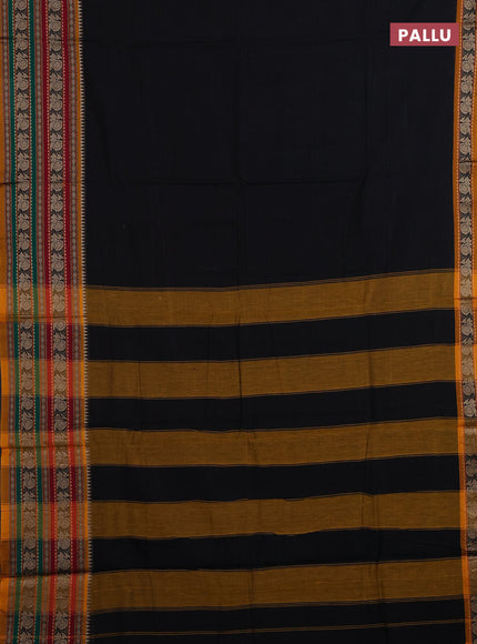 Black Narayanpet Cotton Saree