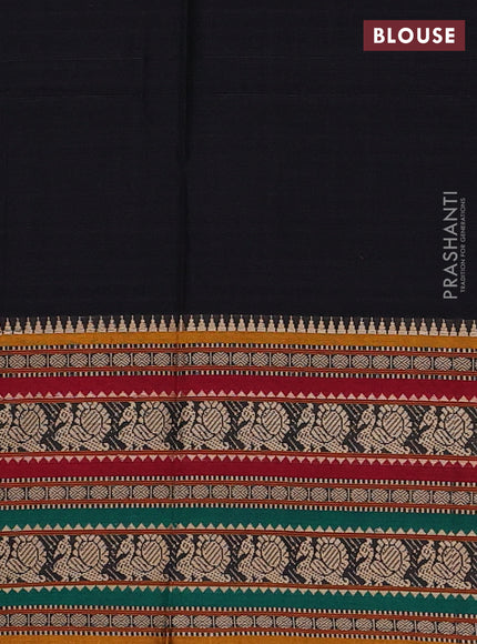 Black Narayanpet Cotton Saree