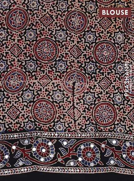 Maroon & Black Modal Silk Saree - Embroidery