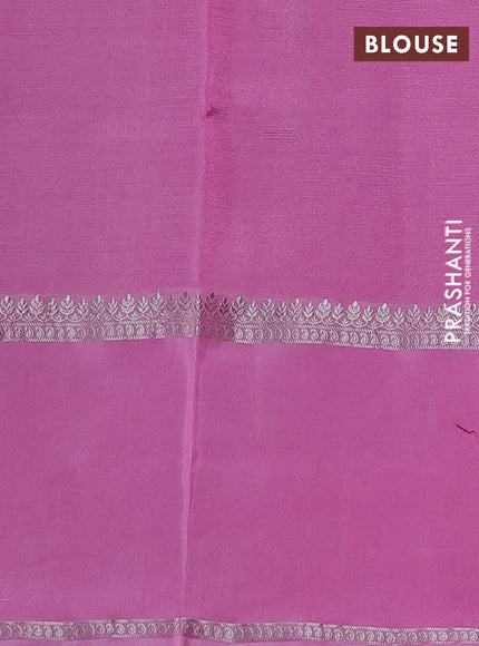 Teal Blue & Lotus Pink Banarasi Kota Silk Saree