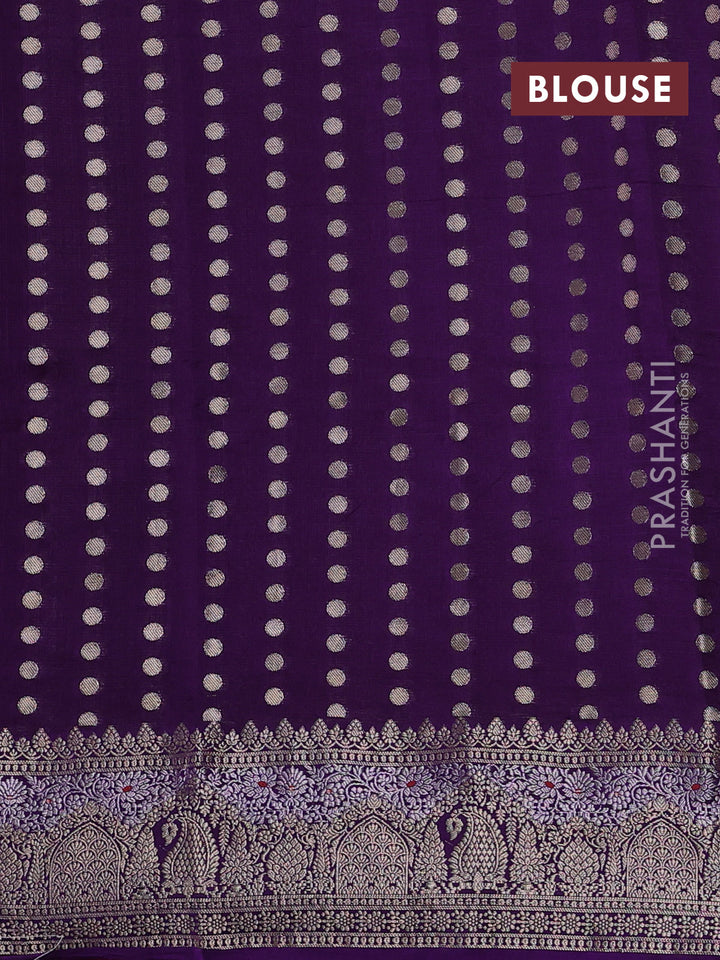 Pink & Violet Banarasi Kota Silk Saree