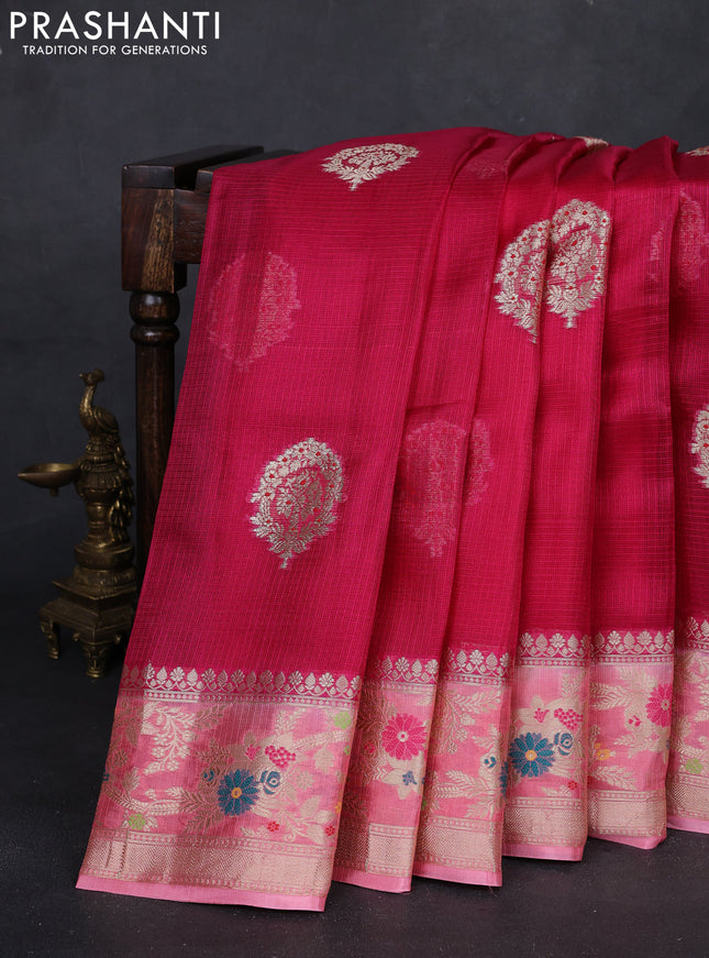 Pink & Peach Pink Banarasi Kota Silk Saree
