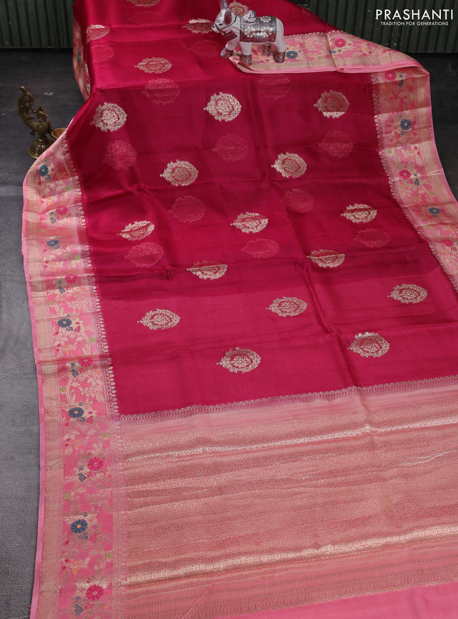 Pink & Peach Pink Banarasi Kota Silk Saree