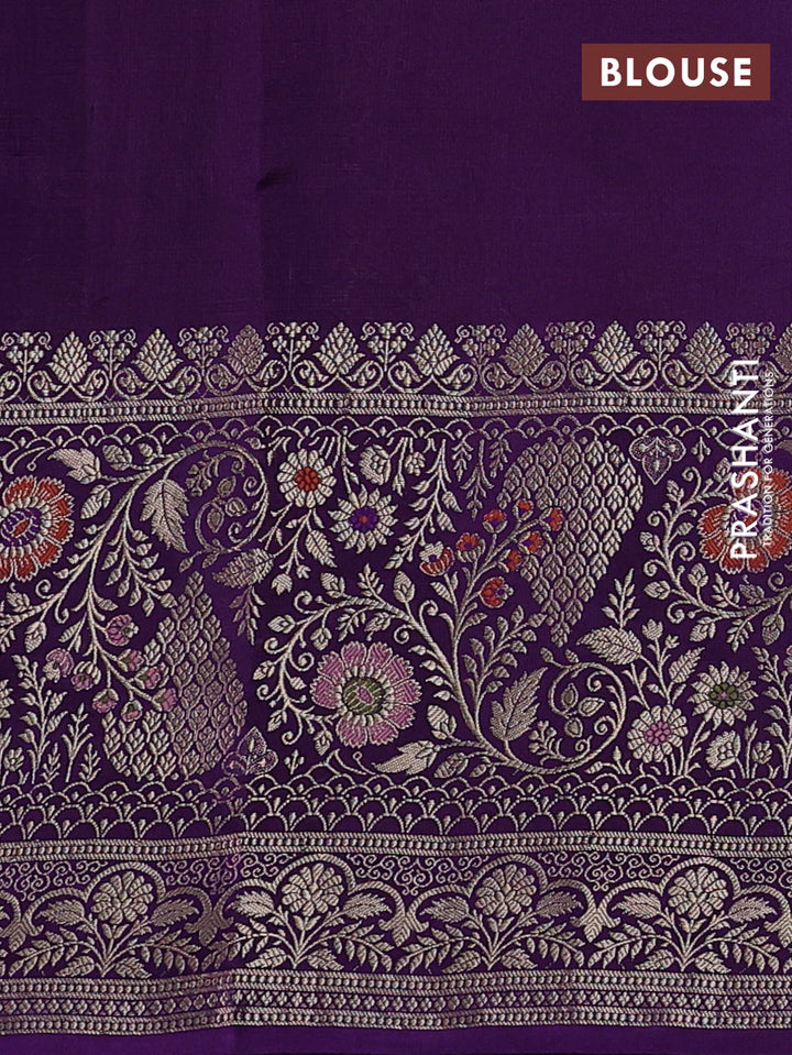 Pink & Violet Banarasi Kota Silk Saree