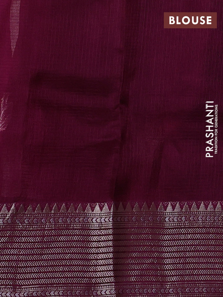 Wine Banarasi Kota Silk Saree
