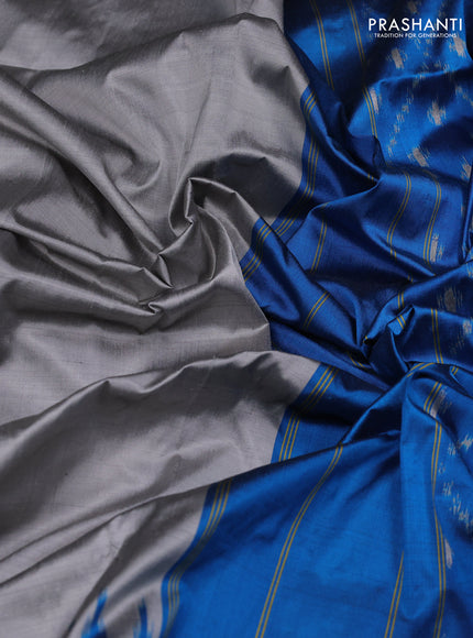 Grey & Cs Blue Pochampally Silk Saree