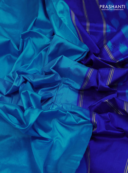 Cs Blue & Blue Pochampally Silk Saree