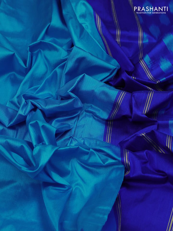 Cs Blue & Blue Pochampally Silk Saree