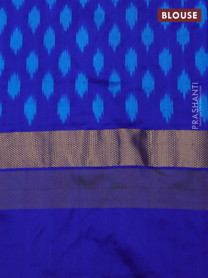 Cs Blue & Blue Pochampally Silk Saree