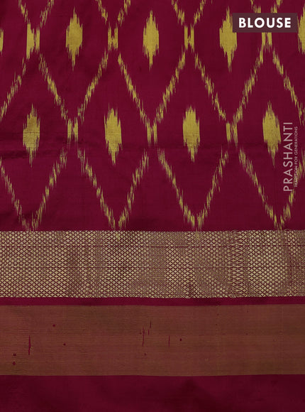 Yellow & Red Pochampally Silk Saree