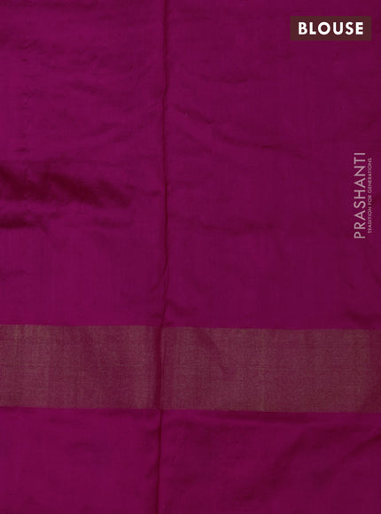 Blue & Pink Pochampally Silk Saree