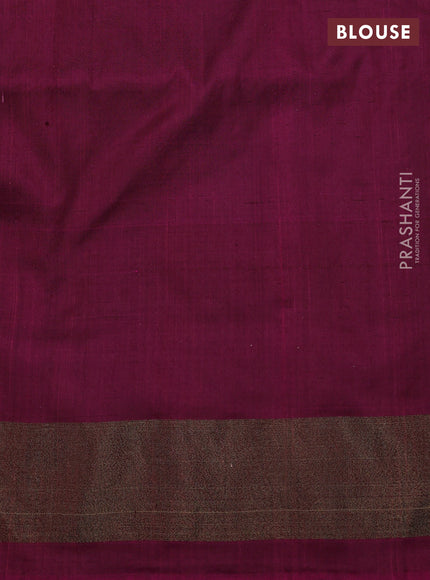 Lime Green & Wine Pochampally Silk Saree