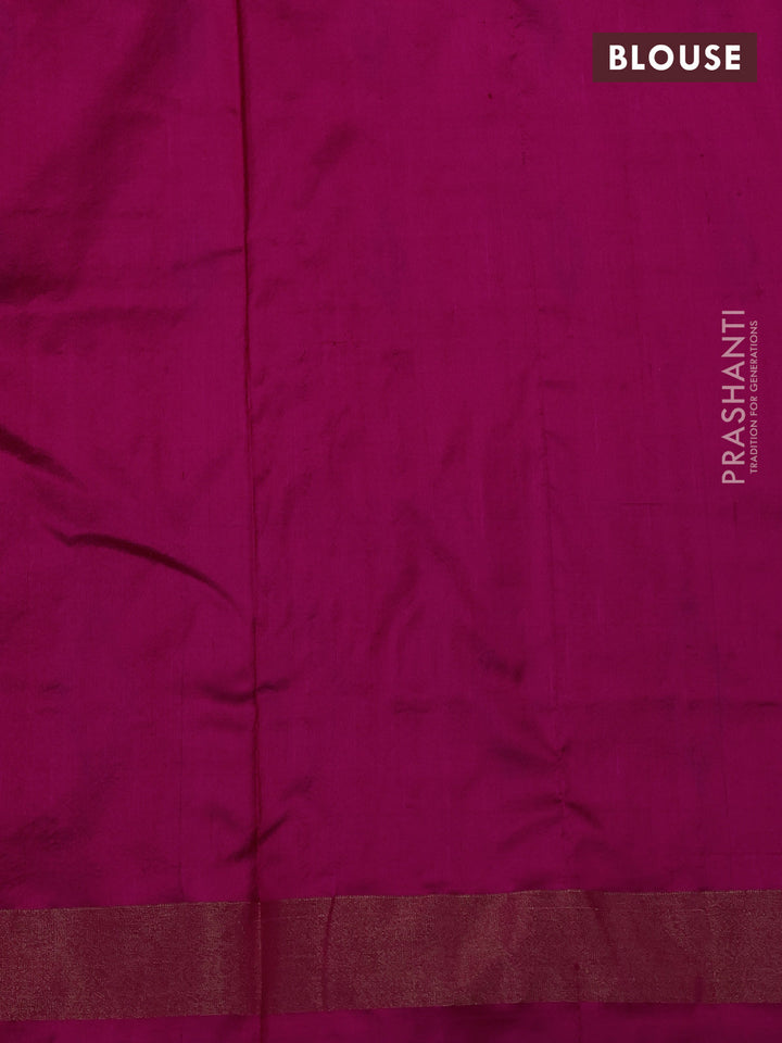 Yellow & Pink Pochampally Silk Saree