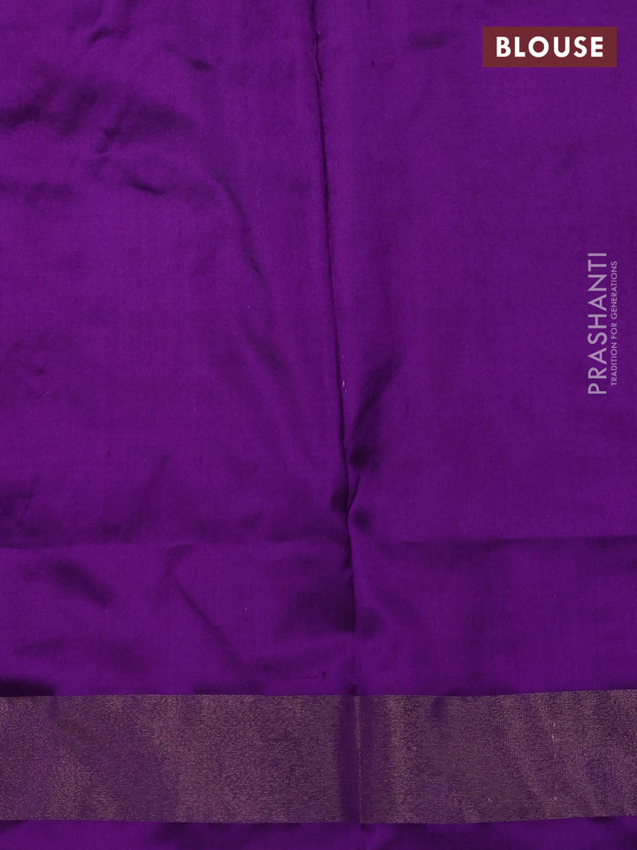 Green & Purple Pochampally Silk Saree