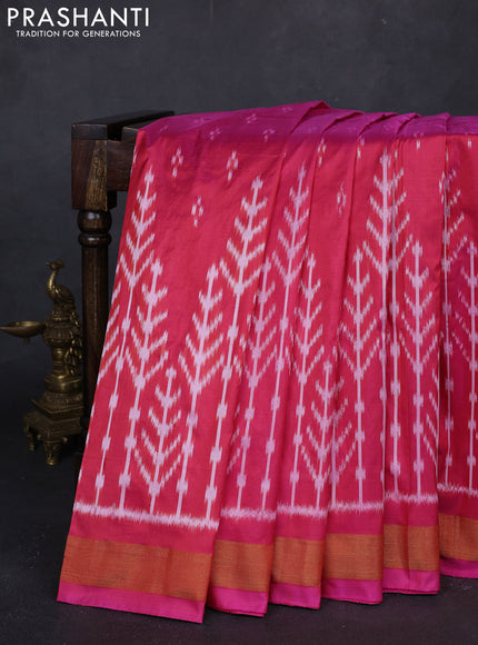 Pink Pochampally Silk Saree