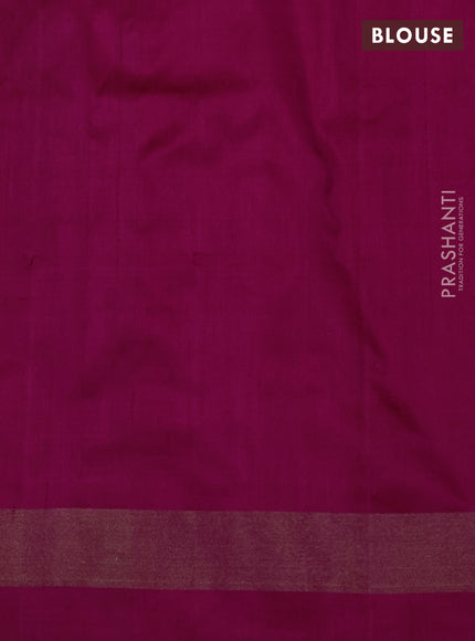 Cream & Pink Pochampally Silk Saree