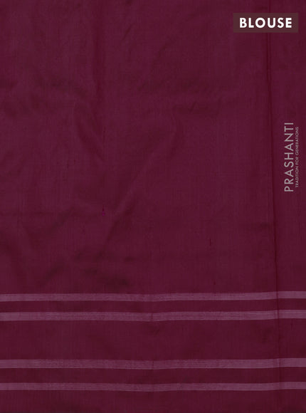 Maroon Pochampally Silk Saree