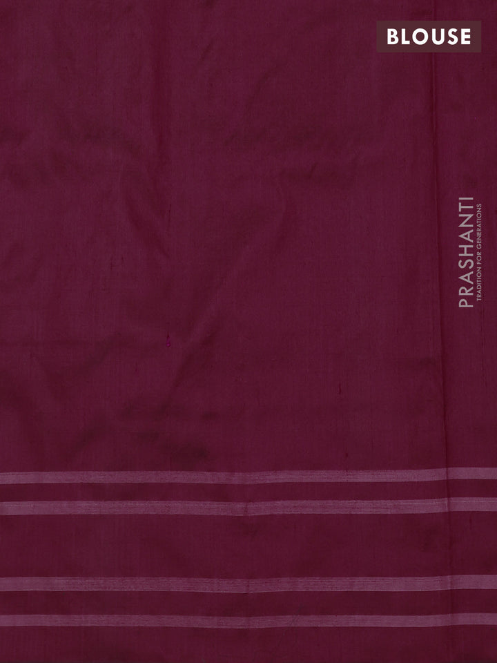 Maroon Pochampally Silk Saree