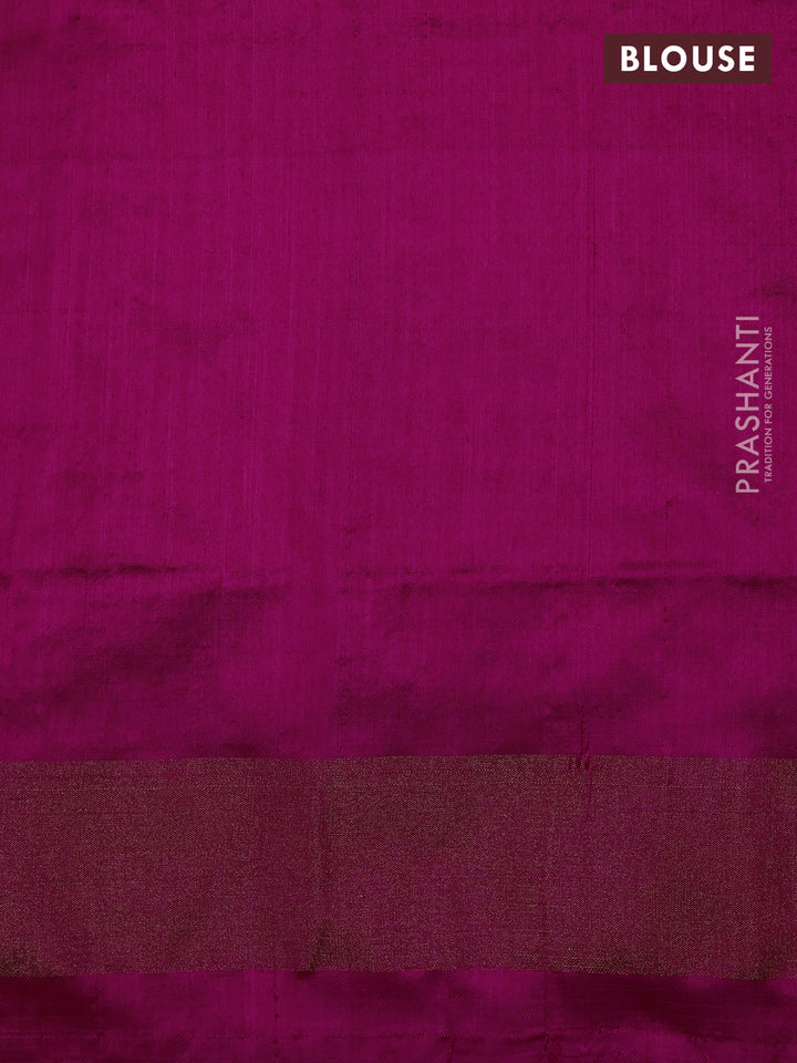 Mustard Yellow & Pink Pochampally Silk Saree