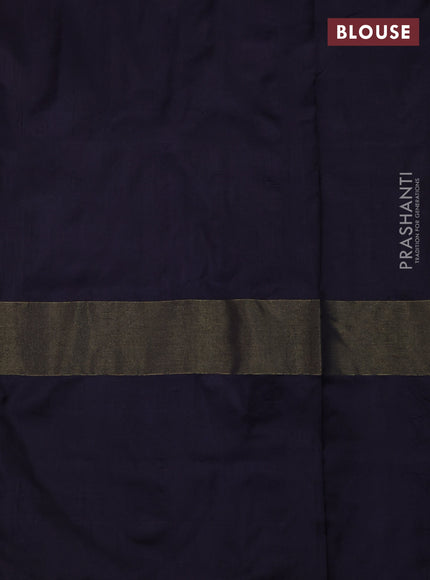 Pink & Navy Blue Pochampally Silk Saree