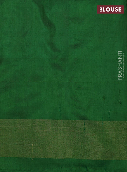 Magenta Pink & Green Pochampally Silk Saree