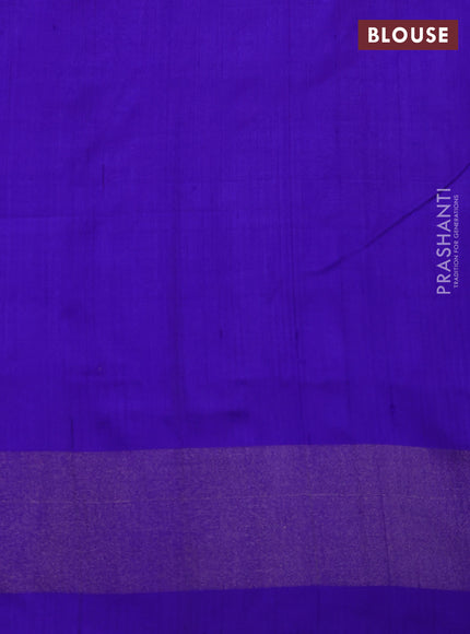 Pink & Royal Blue Pochampally Silk Saree