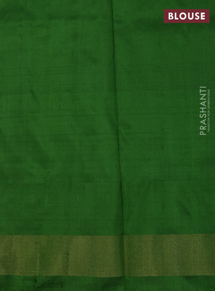 Pink & Green Pochampally Silk Saree