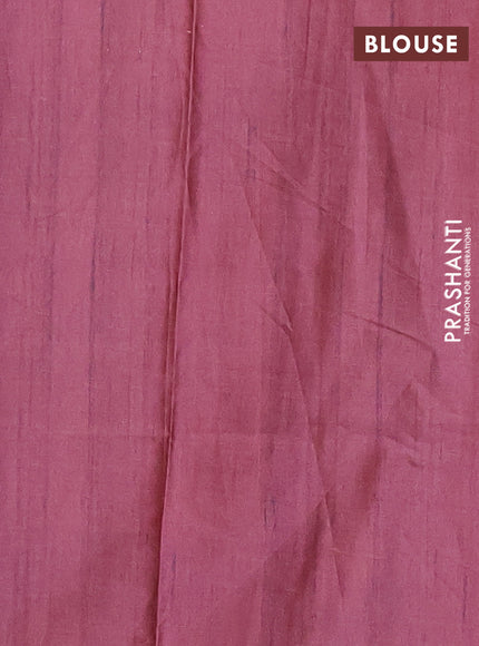 Peach & Purple Printed Silk - Leaf Prints