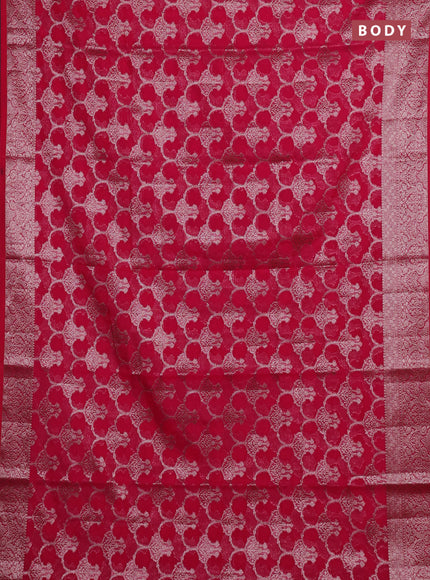 Pink Semi Chiniya Silk Saree