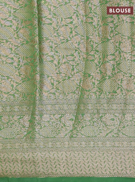 Violet & Green Semi Chiniya Silk Saree