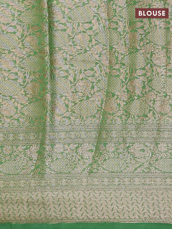Violet & Green Semi Chiniya Silk Saree