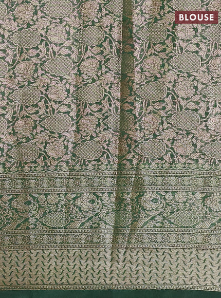 Pink & Green Semi Chiniya Silk Saree