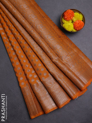 Mango Yellow Semi Chiniya Silk Saree