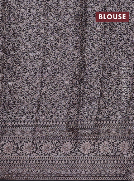 Black Semi Chiniya Silk Saree
