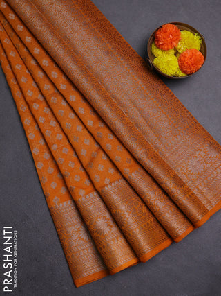 Mango Yellow Semi Chiniya Silk Saree