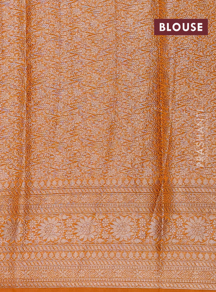 Mango Yellow Semi Chiniya Silk Saree