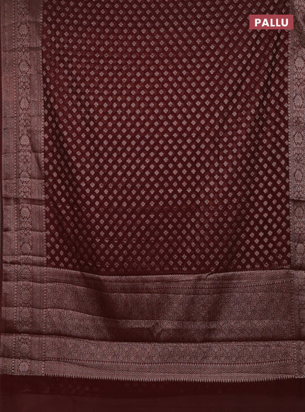 Coffee Brown Semi Chiniya Silk Saree