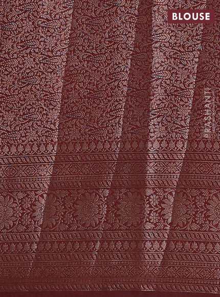 Coffee Brown Semi Chiniya Silk Saree