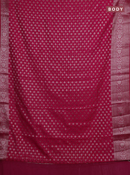 Pink Semi Chiniya Silk Saree