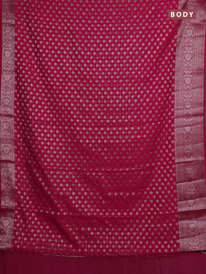 Pink Semi Chiniya Silk Saree