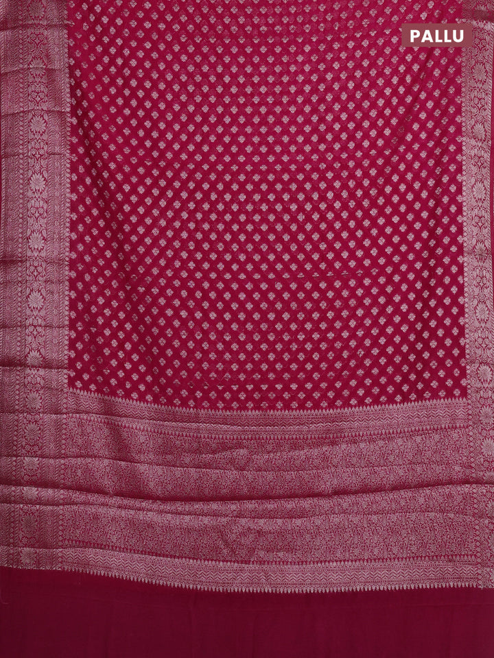 Pink Semi Chiniya Silk Saree
