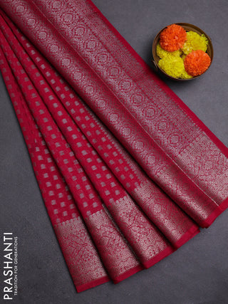 Pink Semi Chiniya Silk Saree