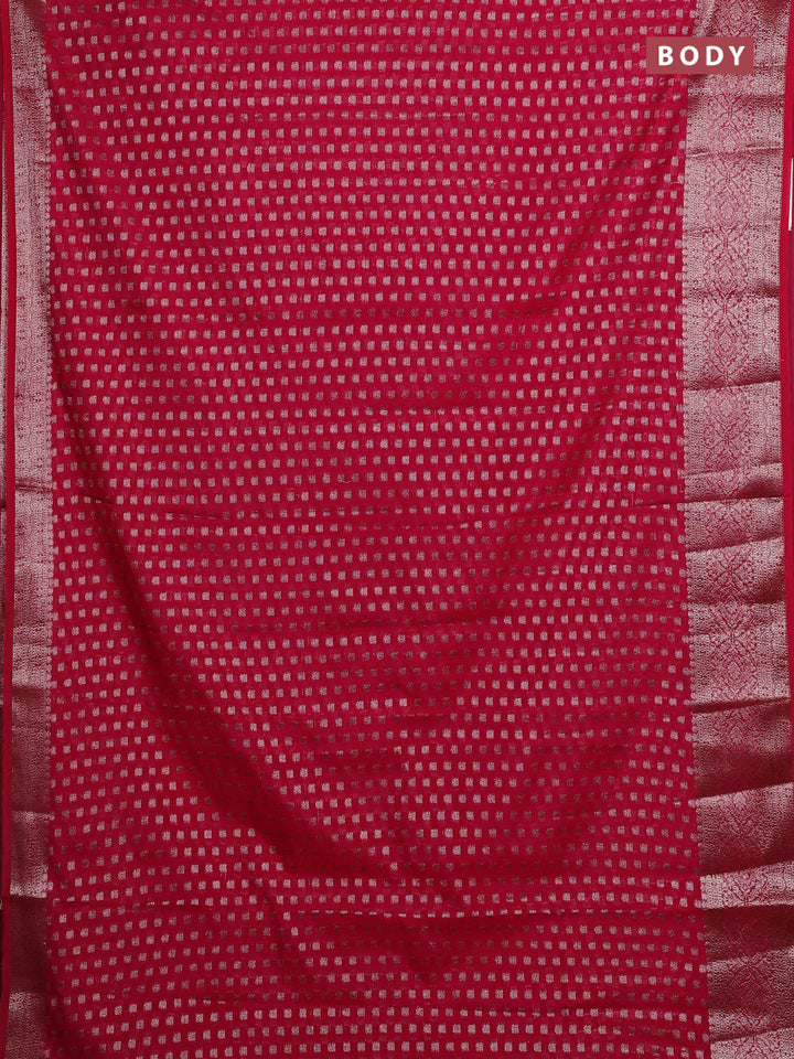 Pink Semi Chiniya Silk Saree