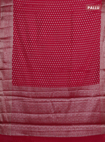 Pink Semi Chiniya Silk Saree