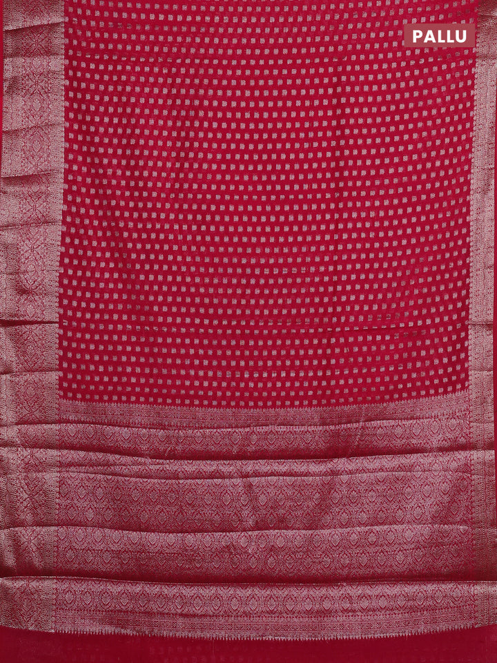 Pink Semi Chiniya Silk Saree