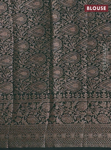 Pastel Green & Bottle Green Semi Chiniya Silk Saree