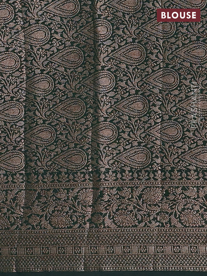 Pastel Green & Bottle Green Semi Chiniya Silk Saree