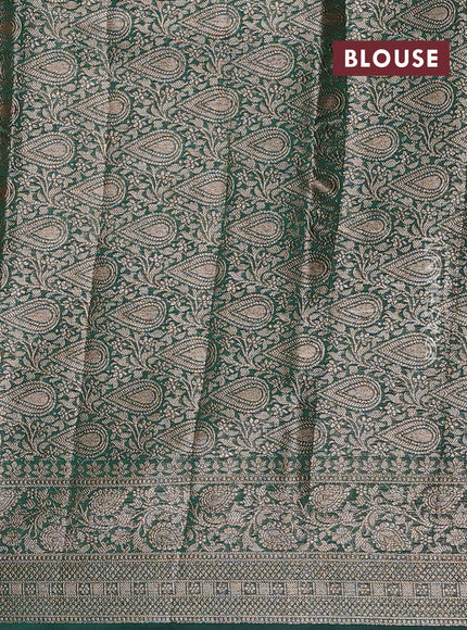 Pink & Green Semi Chiniya Silk Saree