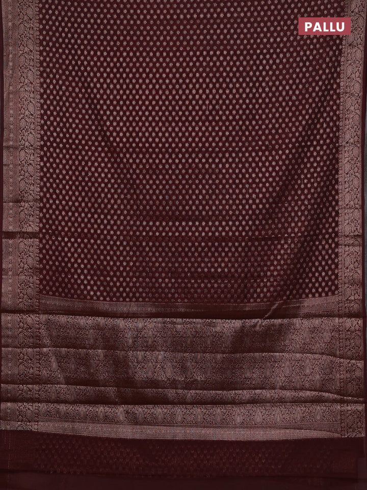 Coffee Brown Semi Chiniya Silk Saree